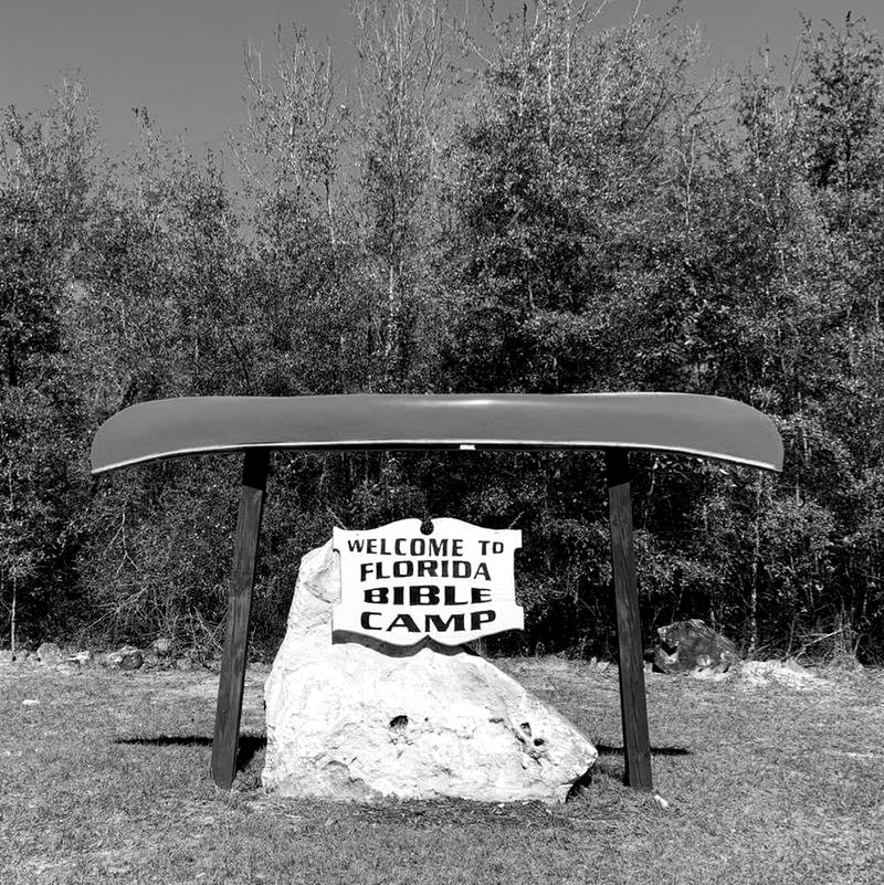 Historic Florida Bible Camp canoe sign